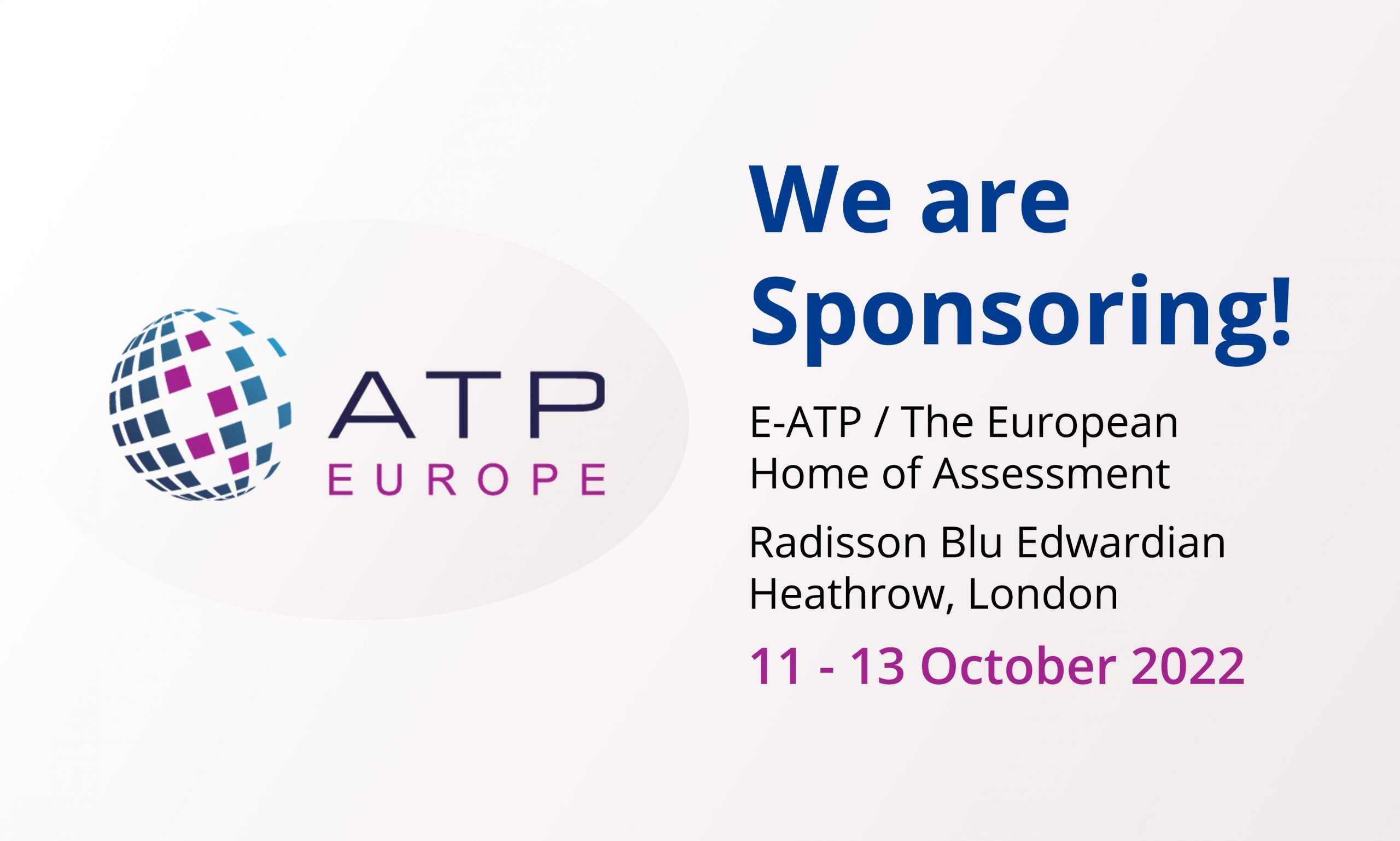 ATP Europe conference taking place at the Radisson Blu Edwardian Heathrow, London on 11 – 13 October 2022