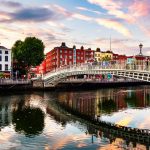 Beautiful city view of Dublin.