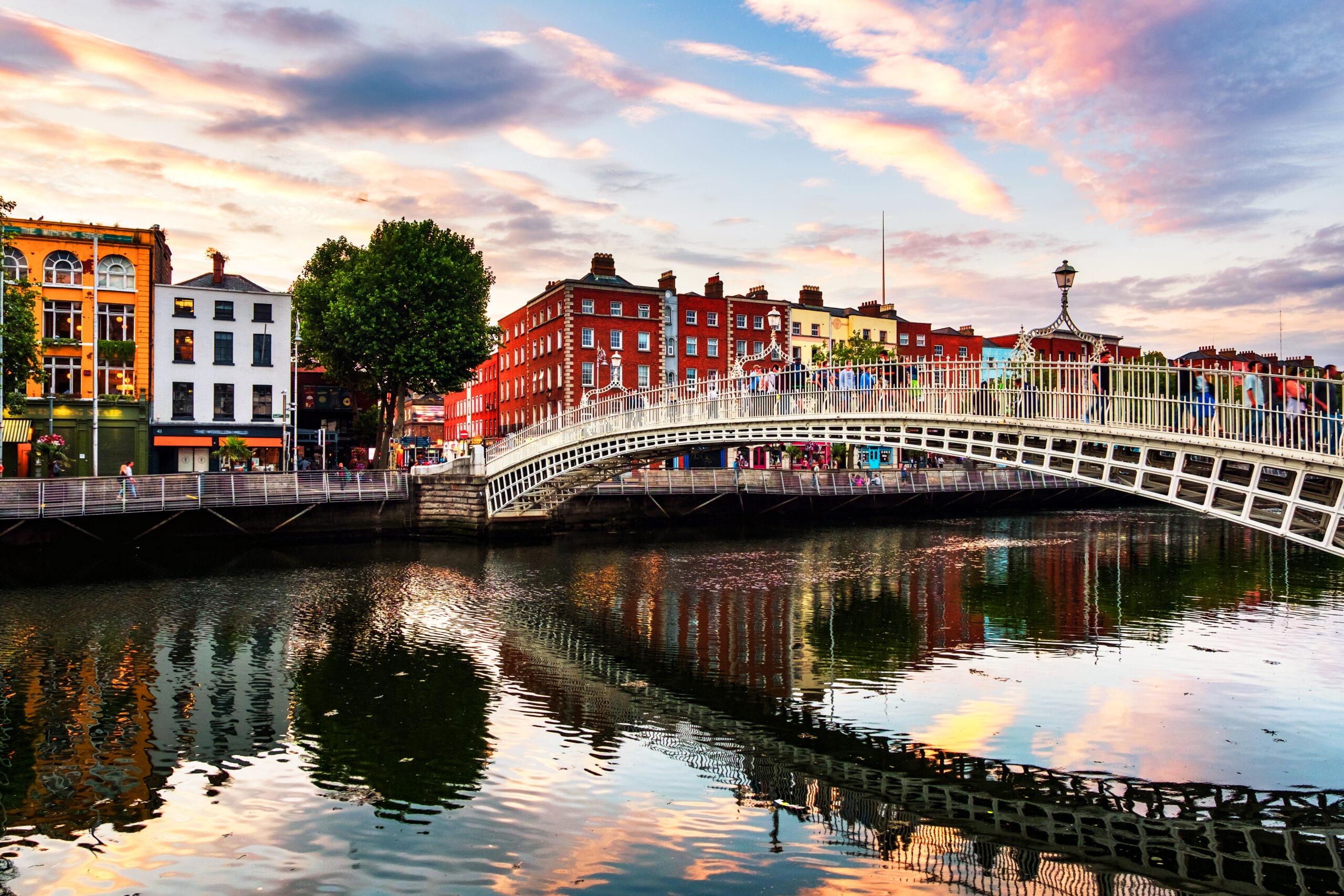 Beautiful city view of Dublin.